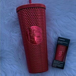 Starbucks Red Tumbler with Keychain